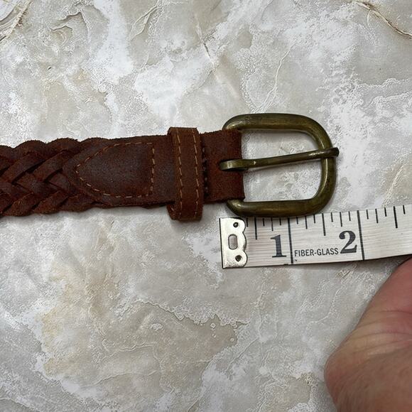 Vintage leather braided belt - Picture 3 of 6